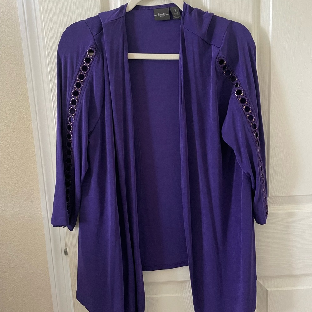 Chicos Travelers Purple Jacket